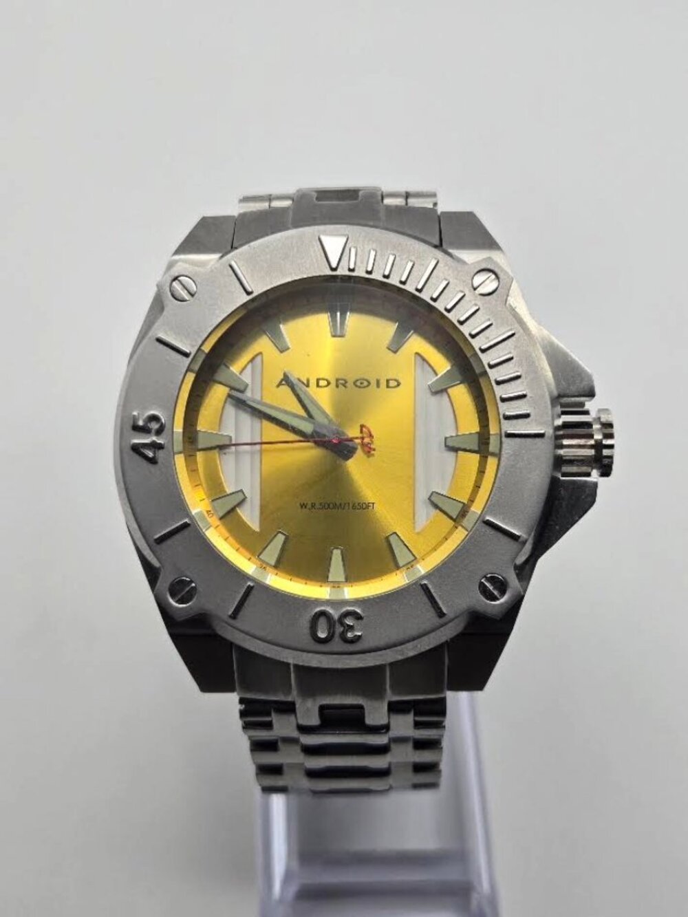 Android USA Silverjet Yellow Diver watch (Model AD780)